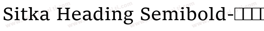 Sitka Heading Semibold字体转换